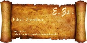 Edel Zsombor névjegykártya